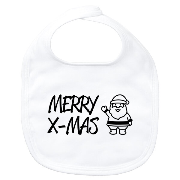 Baby Lätzchen Merry X-Mas Weihnachtsmann