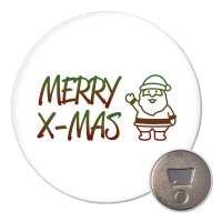 Magnet Merry X-Mas Weihnachtsmann 59mm...
