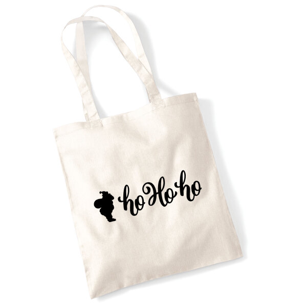Jutebeutel Santa Claus Ho Ho Ho 10 Liter