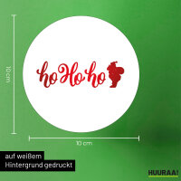 Aufkleber Ho Ho Ho Weihnachtsmann 10cm Sticker