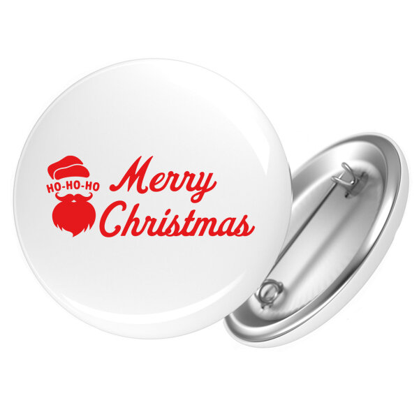 Button Ho Ho Ho Santa Merry Christmas