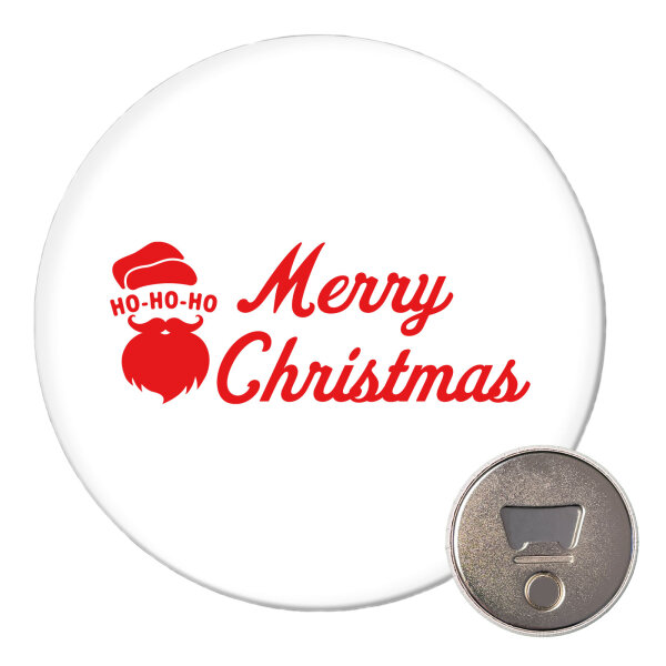 Magnet Ho Ho Ho Santa Merry Christmas 59mm Kühlschrankmagnet Flaschenöffner