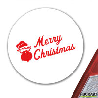 Aufkleber Ho Ho Ho Santa Merry Christmas 10cm Sticker