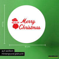 Aufkleber Ho Ho Ho Santa Merry Christmas 10cm Sticker