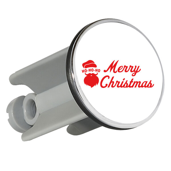 Waschbeckenstöpsel Ho Ho Ho Santa Merry Christmas 4cm Abflussstopfen