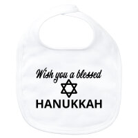 Baby Lätzchen Wish blessed Hanukka Schriftzug
