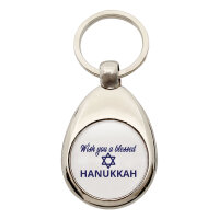 Schlüsselanhänger Wish blessed Hanukka Schriftzug