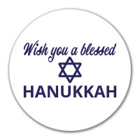 Aufkleber Wish blessed Hanukka Schriftzug 10cm Sticker