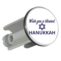 Waschbeckenstöpsel Wish blessed Hanukka Schriftzug...