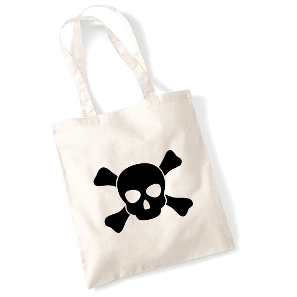Jutebeutel Pirat Totenschädel 10 Liter