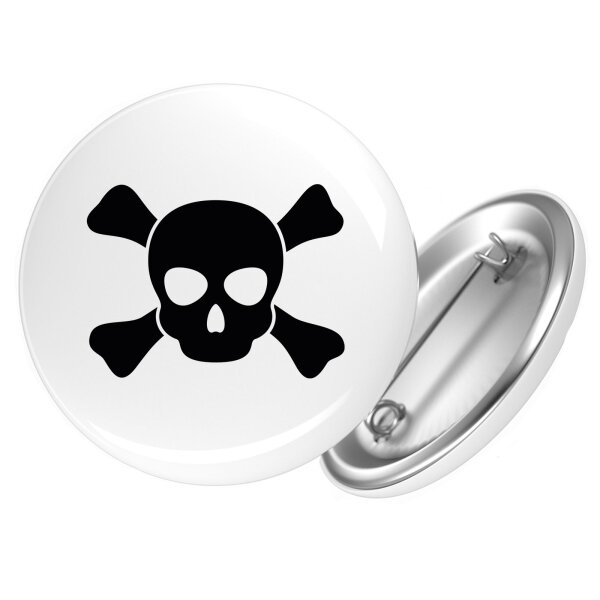 Button Pirat Totenschädel