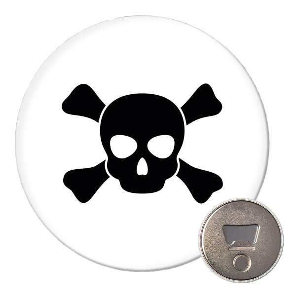 Magnet Pirat Totenschädel 59mm Kühlschrankmagnet Flaschenöffner