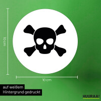 Aufkleber Pirat Totenschädel 10cm Sticker