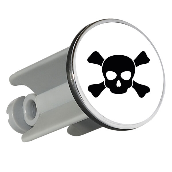 Waschbeckenstöpsel Pirat Totenschädel 4cm Abflussstopfen