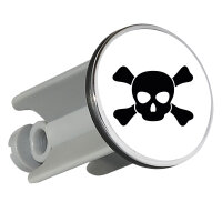 Waschbeckenstöpsel Pirat Totenschädel 4cm...