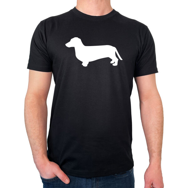 Herren T-Shirt Dackel Silhouette Größe S-3XL