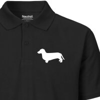 Damen Polo Shirt Dackel Silhouette Größe XS-XXL