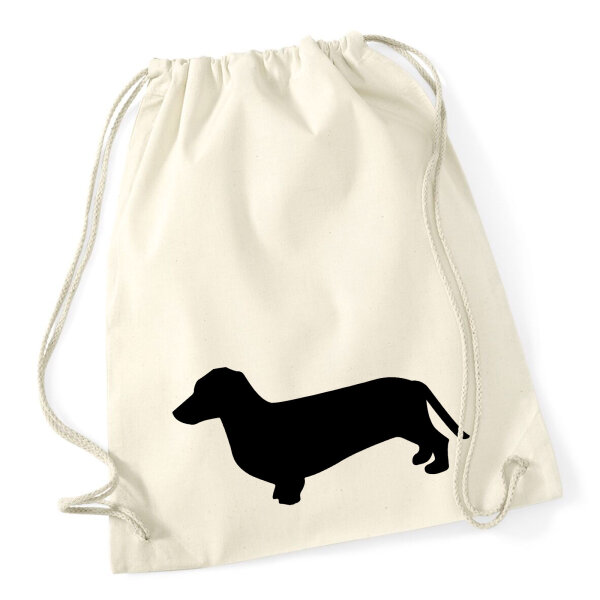Turnbeutel Dackel Silhouette 12 Liter