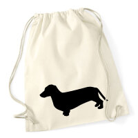 Turnbeutel Dackel Silhouette 12 Liter