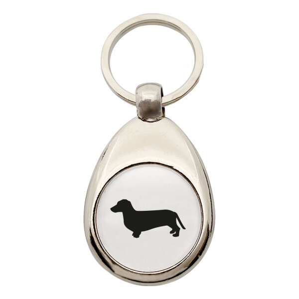 Schlüsselanhänger Dackel Silhouette