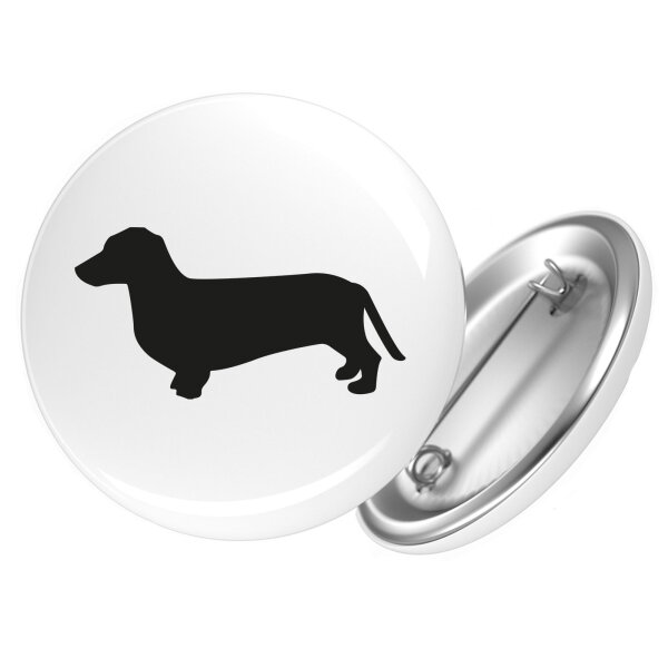 Button Dackel Silhouette