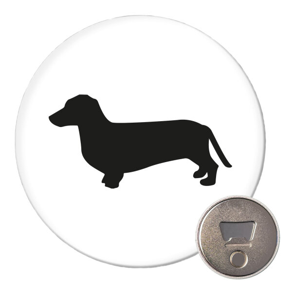 Magnet Dackel Silhouette 59mm Kühlschrankmagnet Flaschenöffner