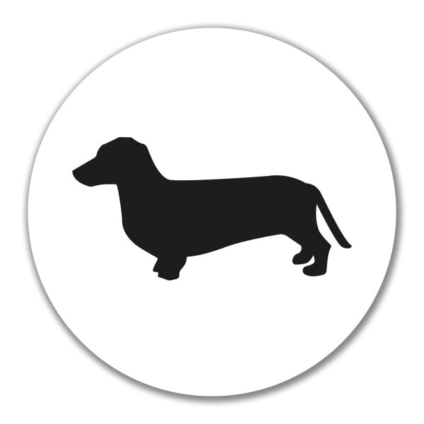 Aufkleber Dackel Silhouette 10cm Sticker