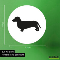 Aufkleber Dackel Silhouette 10cm Sticker