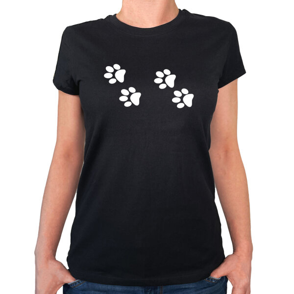 Damen T-Shirt Fußtapsen Tapsen Größe XS-XXL