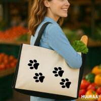 Jutetasche Fußtapsen Tapsen 21 Liter Black