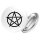 Button Pentagramm Drudenfuß