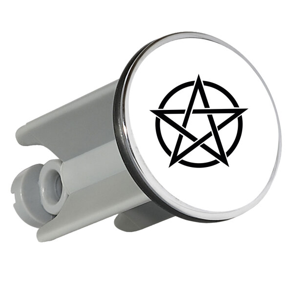 Waschbeckenstöpsel Pentagramm Drudenfuß 4cm Abflussstopfen