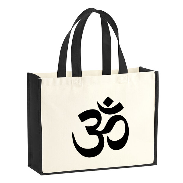 Jutetasche Om Symbol 21 Liter Black