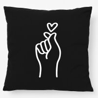 Kissen K-Pop Fingerherz Zeichen 40x40cm