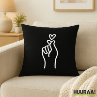 Kissen K-Pop Fingerherz Zeichen 40x40cm