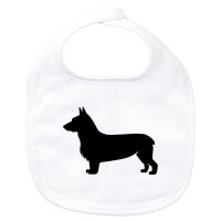 Baby Lätzchen Welsh Corgi Pembroke Silhouette