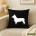 Kissen Welsh Corgi Pembroke Silhouette 40x40cm