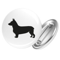 Button Welsh Corgi Pembroke Silhouette