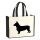 Jutetasche Welsh Corgi Pembroke Silhouette 21 Liter Black