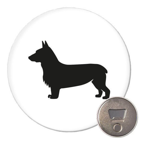 Magnet Welsh Corgi Pembroke Silhouette 59mm Kühlschrankmagnet Flaschenöffner