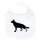 Baby Lätzchen Deutscher Schäferhund Silhouette Klettverschluss