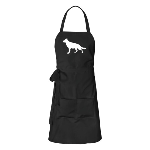 Kochschürze Deutscher Schäferhund Silhouette Schwarz