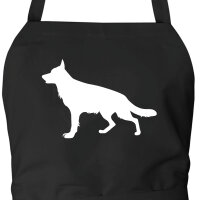 Kochschürze Deutscher Schäferhund Silhouette Schwarz