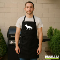 Kochschürze Deutscher Schäferhund Silhouette Schwarz
