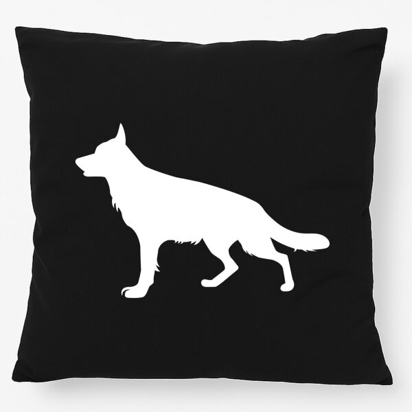 Kissen Deutscher Schäferhund Silhouette 40x40cm