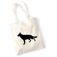 Jutebeutel Deutscher Schäferhund Silhouette 10 Liter