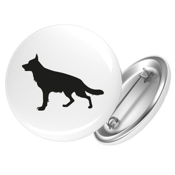 Button Deutscher Schäferhund Silhouette