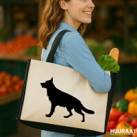 Jutetasche Deutscher Schäferhund Silhouette 21 Liter...