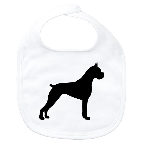 Baby Lätzchen Deutscher Boxer Silhouette