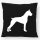 Kissen Deutscher Boxer Silhouette 40x40cm